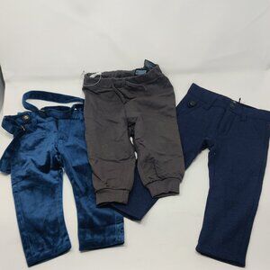 3 Baby Boy Pants Bundle Gray H&M and Navy Melange/Kidichic 6-12 Months